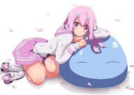 artist:feca character:rimuru_tempest character:shuna_(tensei_shitara_slime_datta_ken) copyright:tensei_shitara_slime_datta_ken general:1girl general:cherry_blossoms general:horns general:leaning_on_object general:long_hair general:long_sleeves general:looking_at_viewer general:miniskirt general:oni_horns general:pink_eyes general:pink_hair general:pink_sailor_collar general:pink_skirt general:pleated_skirt general:sailor_collar general:school_uniform general:seiza general:shirt general:shoes general:simple_background general:sitting general:skirt general:slime_(creature) general:uniform general:unworn_shoes general:unworn_socks general:white_background general:white_footwear general:white_shirt meta:absurdres meta:highres technical:grabber // 6071x4299 // 3.5MB