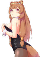 artist:kusubii character:raphtalia copyright:tate_no_yuusha_no_nariagari general:1girl general::o general:animal_ear_fluff general:animal_ears general:back general:bare_shoulders general:black_leotard general:blush general:breasts general:brown_hair general:brown_pantyhose general:collar general:from_side general:hair_tubes general:leotard general:long_hair general:looking_at_viewer general:looking_to_the_side general:medium_breasts general:open_mouth general:pantyhose general:playboy_bunny general:raccoon_ears general:raccoon_girl general:raccoon_tail general:red_eyes general:sideboob general:simple_background general:solo general:standing general:strapless general:strapless_leotard general:tail general:white_background general:white_collar general:white_wrist_cuffs general:wrist_cuffs meta:commentary_request meta:highres technical:grabber // 1059x1500 // 665.8KB