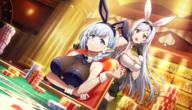 character:alexia_midgar character:beta_(kage_no_jitsuryokusha_ni_naritakute!) copyright:kage_no_jitsuryokusha_ni_naritakute! general:animal_ears general:bunny_ears general:bunny_girl general:elf general:no_bra general:pointy_ears general:see_through general:tagme general:thighhighs technical:grabber // 2520x1440 // 4.6MB