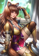 artist:nudtawut_thongmai character:raphtalia copyright:tate_no_yuusha_no_nariagari general:animal_ears general:cleavage general:heels general:tail general:tattoo general:thighhighs technical:grabber // 2480x3508 // 4.0MB