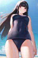 character:claire_kagenou copyright:kage_no_jitsuryokusha_ni_naritakute! copyright:the_eminence_in_shadow general:looking_at_viewer general:swimsuit meta:ai_generated meta:low-angle_view meta:tagme technical:grabber // 1024x1536 // 1.7MB