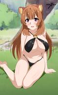 artist:indexryo character:raphtalia copyright:tate_no_yuusha_no_nariagari general:1girl general:animal_ears general:bare_shoulders general:blush general:breasts general:brown_hair general:large_breasts general:long_hair general:open_mouth general:raccoon_ears general:raccoon_girl general:red_eyes general:smile general:swimsuit meta:absurdres meta:highres meta:tagme technical:grabber // 2524x4096 // 593.1KB