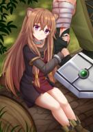 artist:kazenokaze character:iwatani_naofumi character:raphtalia copyright:tate_no_yuusha_no_nariagari general:1boy general:1girl general:animal_ear_fluff general:animal_ears general:arm_hug general:bandaged_arm general:bandages general:blood general:blush general:boots general:brown_dress general:brown_footwear general:brown_hair general:closed_mouth general:collarbone general:dress general:hair_between_eyes general:head_tilt general:layered_sleeves general:long_hair general:long_sleeves general:out_of_frame general:raccoon_ears general:raccoon_girl general:raccoon_tail general:red_eyes general:short_over_long_sleeves general:short_sleeves general:sitting general:solo_focus general:tail general:tears general:very_long_hair meta:commentary meta:highres meta:md5_mismatch technical:grabber // 1200x1697 // 2.0MB