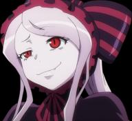 character:shalltear_bloodfallen copyright:overlord_(maruyama) general:1girl general:face general:fang general:lavender_hair general:long_hair general:red_eyes general:screencap general:smile general:smug general:vampire metadata:tagme metadata:transparent_background tagme technical:grabber // 784x720 // 972.0KB