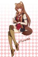 artist:mouhantain character:raphtalia copyright:tate_no_yuusha_no_nariagari general:1girl general:animal_ear_fluff general:animal_ears general:boots general:brown_hair general:food general:fork general:holding general:holding_plate general:long_hair general:pie general:plate general:raccoon_ears general:raccoon_girl general:raccoon_tail general:red_eyes general:ribbed_shirt general:shirt general:solo general:tail general:thigh_boots general:thighhighs meta:absurdres meta:highres technical:grabber // 1688x2500 // 1.2MB