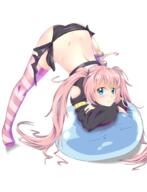 character:milim_nava character:rimuru_tempest copyright:tensei_shitara_slime_datta_ken deprecated:slime general:1girl general:1other general:ass general:blue_hair general:butt_crack general:jack-o'_challenge general:long_hair general:pink_hair general:twintails meta:highres technical:grabber // 1550x2022 // 1.3MB