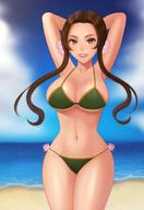 character:ost_horai copyright:tate_no_yuusha_no_nariagari general:1girl general:beach general:bikini general:breasts general:cleavage general:green_eyes general:large_breasts general:smile general:swimsuit general:underboob meta:highres technical:grabber // 1524x2218 // 2.8MB