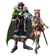 character:iwatani_naofumi character:raphtalia copyright:tate_no_yuusha_no_nariagari general:1boy general:1girl general:animal_ears general:armor general:raccoon_ears general:shield general:simple_background general:sword general:weapon technical:grabber // 956x1071 // 701.0KB