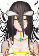 character:albedo copyright:overlord_(maruyama) general:1girl general:bare_shoulders general:black_hair general:bn-227 general:breasts general:demon_girl general:demon_horns general:detached_collar general:dress general:female general:hair_between_eyes general:horns general:large_breasts general:long_hair general:looking_at_viewer general:sleeveless general:sleeveless_dress general:slit_pupils general:solo general:yellow_eyes medium:simple_background medium:white_background tagme technical:grabber // 818x1157 // 608.9KB