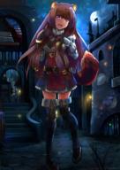 artist:takuyarawr character:raphtalia copyright:tate_no_yuusha_no_nariagari general:1girl general:animal_ears general:boots general:breasts general:brown_hair general:city general:long_hair general:looking_at_viewer general:moon general:night general:open_mouth general:raccoon_ears general:raccoon_girl general:raccoon_tail general:smile general:solo general:tail general:wanted meta:commentary technical:grabber // 695x982 // 1.0MB