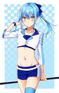 artist:abbbikun character:rimuru_tempest copyright:tensei_shitara_slime_datta_ken general:1other general:androgynous general:blue_hair general:blush general:bracelet general:jewelry general:looking_at_viewer general:midriff general:navel general:race_queen general:short_shorts general:shorts general:skindentation general:solo general:thighhighs general:yellow_eyes meta:commentary meta:highres technical:grabber // 766x1208 // 127.9KB