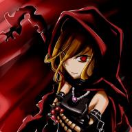 character:evileye copyright:overlord_(maruyama) general:1girl general:blonde_hair general:cape general:chains general:collar general:crossed_arms general:detached_sleeves general:fang general:gloves general:hair_between_eyes general:hood general:long_sleeves general:red_eyes metadata:artist_request tagme technical:grabber // 800x800 // 124.2KB