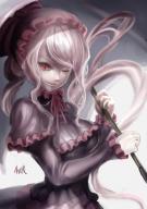 artist:viride character:shalltear_bloodfallen copyright:overlord_(maruyama) general:1girl general:aver_pic general:bonnet general:bow general:dress general:fang general:female general:gothic_lolita general:lolita_fashion general:long_hair general:looking_at_viewer general:red_eyes general:silver_hair general:smile general:solo medium:high_resolution medium:simple_background tagme technical:grabber // 1400x1980 // 925.6KB