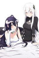 artist:camui1104 character:albedo character:echidna_(re:zero) copyright:overlord_(maruyama) copyright:re:zero_kara_hajimeru_isekai_seikatsu deprecated:thick_eyelashes general:2girls general:black_dress general:black_eyes general:black_feathers general:black_hair general:black_wings general:breasts general:butterfly_hair_ornament general:cleavage general:closed_mouth general:crossover general:demon_girl general:demon_horns general:dress general:elbow_gloves general:feathered_wings general:feathers general:gloves general:hair_ornament general:horns general:long_hair general:looking_at_viewer general:low_wings general:multiple_girls general:slit_pupils general:smile general:white_gloves general:white_hair general:white_horns general:wings general:yellow_eyes meta:absurdres meta:commission meta:highres meta:pixiv_commission technical:grabber // 2783x4088 // 1.1MB