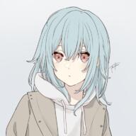 artist:fu_ku1_437 character:rimuru_tempest copyright:tensei_shitara_slime_datta_ken general:1other general:androgynous general:blue_hair general:hair_between_eyes general:hood general:hoodie general:jacket general:long_hair general:open_mouth general:red_eyes general:signature general:simple_background general:solo technical:grabber // 768x768 // 301.8KB