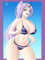 artist:katopan character:shion_(tensei_shitara_slime_datta_ken) copyright:tensei_shitara_slime_datta_ken general:1girls general:big_breasts general:bikini general:bikini_bottom general:bikini_top general:breasts general:cameltoe general:cleavage general:female general:female_only general:horn general:huge_breasts general:nail_polish general:nails general:open_mouth general:ponytail general:purple_bikini general:purple_eyes general:purple_hair general:purple_nail_polish general:purple_nails general:solo general:solo_female general:swimsuit general:swimwear general:thick_thighs general:thighs meta:alternate_version_available technical:grabber // 1200x1600 // 901.2KB