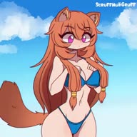 artist:saku_ushi_(voice_actor) artist:scruffmuhgruff character:raphtalia copyright:tate_no_yuusha_no_nariagari general:1girl general:animal_ears general:animated general:beach general:bikini general:blue_bikini general:blue_sky general:breasts general:brown_hair general:cleavage general:cloud general:cloudy_sky general:hair_between_eyes general:long_hair general:navel general:outdoors general:purple_eyes general:raccoon_ears general:raccoon_girl general:raccoon_tail general:sidelocks general:sky general:solo general:stomach general:swimsuit general:tail meta:audible_music meta:sound meta:video technical:grabber // 1x1 // 131.5KB