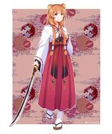 artist:nogatsu1 character:raphtalia copyright:tate_no_yuusha_no_nariagari general:animal_ears general:miko general:sword technical:grabber // 2500x3000 // 807.0KB