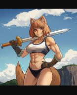 artist:chance8000 character:raphtalia copyright:tate_no_yuusha_no_nariagari general:1girls general:abs general:bare_arms general:bare_hips general:bare_thighs general:biceps general:brown_gloves general:brown_hair general:cleavage_cutout general:deltoids general:elbow_gloves general:hill general:holding_sword general:large_breasts general:light_smile general:looking_at_viewer general:midriff general:muscular_arm general:muscular_female general:raccoon_ears general:raccoon_girl general:raccoon_tail general:red_eyes general:short_hair general:sky general:smile_at_viewer general:sports_bikini general:sports_bra general:sports_panties general:white_sports_bra meta:tagme technical:grabber // 3000x3685 // 729.6KB