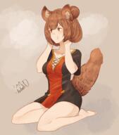 artist:spindle_(aidenr0) character:raphtalia copyright:tate_no_yuusha_no_nariagari general:1girl general::t general:animal_ear_fluff general:animal_ears general:artist_name general:barefoot general:blush general:bob_cut general:breasts general:brown_hair general:closed_mouth general:collarbone general:cross-laced_clothes general:cross-laced_dress general:dress general:feet general:grey_background general:hair_bun general:hands_up general:legs general:looking_to_the_side general:medium_breasts general:pout general:raccoon_ears general:raccoon_girl general:raccoon_tail general:short_dress general:short_hair general:short_sleeves general:sidelocks general:signature general:simple_background general:sitting general:solo general:tail general:tail_raised general:thighs general:two-tone_dress general:v-shaped_eyebrows general:yokozuwari meta:commentary meta:english_commentary meta:highres technical:grabber // 1300x1478 // 1.1MB