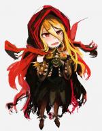 artist:so-bin character:evileye copyright:overlord_(maruyama) general:blonde general:cloak general:fangs general:long_hair general:open_mouth general:red_eyes general:skirt general:vampire tagme technical:grabber // 650x832 // 75.7KB