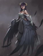 artist:josh_corpuz character:albedo copyright:madhouse copyright:overlord_(maruyama) general:bare_shoulders general:black_hair general:black_wings general:breasts general:cleavage general:demon_girl general:demon_wings general:detached_collar general:dress general:elbow_gloves general:feather_(feathers) general:girl general:gloves general:horn_(horns) general:large_breasts general:lips general:long_hair general:looking_away general:single general:standing general:tall_image general:white_dress general:white_gloves general:wings general:yellow_eyes tagme technical:grabber // 1024x1316 // 108.2KB