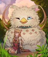 character:firo_(tate_no_yuusha_no_nariagari) character:raphtalia copyright:tate_no_yuusha_no_nariagari general:2girls general:animal_ears general:bird general:brown_hair general:long_hair general:multiple_girls general:one_eye_closed general:raccoon_ears general:raccoon_tail general:smile general:tail technical:grabber // 833x1000 // 896.3KB