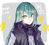 artist:sakusan_yousoeki character:rimuru_tempest copyright:tensei_shitara_slime_datta_ken general:1other general:androgynous general:blue_hair general:closed_mouth general:fur_collar general:fur_scarf general:fur_trim general:hair_between_eyes general:long_hair general:looking_at_viewer general:scarf general:simple_background general:smile general:solo general:star_(symbol) general:yellow_eyes technical:grabber // 1239x1132 // 587.8KB