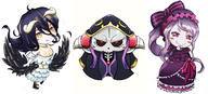 character:ainz_ooal_gown character:albedo character:shalltear_bloodfallen copyright:overlord_(maruyama) general:chibi tagme technical:grabber unknown:fanart // 7252x3300 // 5.6MB