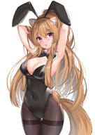 artist:blackheartxiii character:raphtalia copyright:tate_no_yuusha_no_nariagari general:1girl general::o general:animal_ears general:armpits general:arms_behind_head general:arms_up general:bare_arms general:black_bow general:black_leotard general:blush general:bow general:bowtie general:breasts general:brown_hair general:cleavage general:cowboy_shot general:detached_collar general:fake_animal_ears general:highleg general:highleg_leotard general:leotard general:long_hair general:looking_at_viewer general:medium_breasts general:open_mouth general:pantyhose general:playboy_bunny general:purple_eyes general:rabbit_ears general:raccoon_ears general:raccoon_girl general:raccoon_tail general:sidelocks general:solo general:strapless general:strapless_leotard general:tail general:thigh_gap general:very_long_hair meta:commentary meta:commission meta:highres technical:grabber // 1200x1697 // 150.2KB