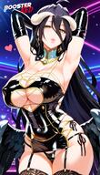 artist:boosterred99 character:albedo copyright:overlord_(maruyama) general:1girls general:adjusting_panties general:arms_above_head general:bare_shoulder general:black_hair general:bodycon general:bridal_gauntlets general:cameltoe general:cleavage general:clothing_cutout general:covered_navel general:covered_nipples general:cutout general:dress general:female general:female_only general:holding_breast general:horn general:horns general:large_breasts general:latex_panties general:leaning_forward general:long_hair general:ring general:seductive_smile general:shiny_clothes general:side-tie_panties general:side_locks general:sideboob general:skirt general:solo general:stockings general:underboob general:wavy_hair general:white_hair general:yellow_eyes meta:ai_generated meta:post-timeskip technical:grabber // 736x1280 // 1.1MB