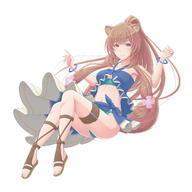 artist:yoruusagi character:raphtalia copyright:tate_no_yuusha_no_nariagari general:1girl general:animal_ear_fluff general:animal_ears general:bangle general:bare_arms general:bare_legs general:bare_shoulders general:bikini general:blue_bikini general:bracelet general:brown_eyes general:brown_hair general:full_body general:halterneck general:hands_up general:high_ponytail general:jewelry general:long_hair general:looking_at_viewer general:navel general:raccoon_ears general:raccoon_girl general:raccoon_tail general:sandals general:sarong general:simple_background general:smile general:solo general:stomach general:swimsuit general:tail general:thigh_strap general:thighs general:white_background meta:commentary_request meta:highres technical:grabber // 1495x1495 // 587.1KB