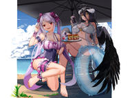 artist:artist_request character:albedo character:shalltear_bloodfallen copyright:overlord_(maruyama) general:2girls general:barefoot general:beach general:big_breasts general:bikini general:black_hair general:demon_girl general:horns general:huge_breasts general:red_eyes general:swimsuit general:water general:white_hair general:wings general:yellow_eyes meta:hi_res meta:tagme technical:grabber // 5550x4093 // 10.4MB