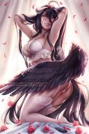 artist:olchas character:albedo copyright:madhouse copyright:overlord_(maruyama) general:2019 general:adjusting_hair general:ahoge general:arms_up general:ass general:black_hair general:black_wings general:blush general:bra general:breasts general:demon_girl general:flower_(flowers) general:fringe general:garter_straps general:girl general:hair_between_eyes general:horn_(horns) general:kneeling general:lace-trimmed_thighhighs general:large_breasts general:light_erotic general:lingerie general:long_hair general:looking_at_viewer general:panties general:petals general:signed general:single general:smile general:strap_slip general:tall_image general:teeth general:thighhighs general:underwear general:underwear_only general:white_bra general:white_panties general:white_thighhighs general:wings general:yellow_eyes tagme technical:grabber // 600x900 // 169.8KB