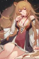 artist:songjikyo character:raphtalia copyright:tate_no_yuusha_no_nariagari general:1girl general:animal_ears general:ass_visible_through_thighs general:black_panties general:breasts general:brown_hair general:choker general:closed_mouth general:dress general:hand_to_own_mouth general:large_breasts general:long_hair general:long_sleeves general:off_shoulder general:panties general:pantyshot general:raccoon_ears general:raccoon_girl general:ribbon_choker general:short_dress general:sidelocks general:sitting general:smile general:solo general:underwear general:very_long_hair meta:absurdres meta:highres meta:paid_reward meta:patreon_reward technical:grabber // 3600x5400 // 11.7MB