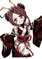 artist:katou_haruaki character:entoma_vasilissa_zeta copyright:overlord_(maruyama) general:1girl general:antennae general:apron general:brown_hair general:bug general:cowboy_shot general:double_bun general:fangs general:frilled_sleeves general:frills general:happy general:head_tilt general:insect general:insect_girl general:japanese_clothes general:kimono general:long_sleeves general:maid general:maid_headdress general:monster_girl general:obi general:red_eyes general:sash general:simple_background general:sleeves_past_wrists general:smile general:solo general:waist_apron general:white_background general:wide_sleeves tagme technical:grabber // 600x847 // 109.2KB