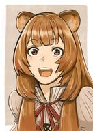 artist:riku_(ukir125) character:raphtalia copyright:tate_no_yuusha_no_nariagari general:1girl general:animal_ear_fluff general:animal_ears general:border general:brown_hair general:long_hair general:looking_at_viewer general:open_mouth general:raccoon_ears general:raccoon_girl general:smile general:solo meta:highres technical:grabber // 1448x2048 // 364.2KB