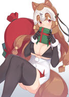 artist:kusubii character:jeanne_d'arc_alter_santa_lily_(fate) character:raphtalia copyright:fategrand_order copyright:fate_(series) copyright:tate_no_yuusha_no_nariagari general:1girl general:animal_ear_fluff general:animal_ears general:bell general:bikini general:bikini_top_only general:black_bikini general:black_gloves general:black_thighhighs general:blush general:bow general:box general:breasts general:brown_hair general:capelet general:cleavage general:cosplay general:elbow_gloves general:fur-trimmed_capelet general:fur-trimmed_gloves general:fur_trim general:gift general:gift_box general:gloves general:green_ribbon general:headpiece general:jeanne_d'arc_alter_santa_lily_(fate)_(cosplay) general:large_breasts general:long_hair general:multicolored_bow general:multicolored_ribbon general:raccoon_ears general:raccoon_girl general:raccoon_tail general:red_eyes general:ribbon general:sack general:simple_background general:smile general:solo general:striped general:striped_bow general:striped_ribbon general:swimsuit general:tail general:thighhighs general:very_long_hair general:white_background general:white_capelet meta:commentary_request meta:highres technical:grabber // 1412x2000 // 1.5MB