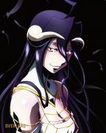 character:albedo copyright:overlord_(maruyama) general:1girl general:black_hair general:female general:horns general:long_hair general:official_art general:smile general:solo general:yellow_eyes medium:high_resolution tagme technical:grabber // 1289x1600 // 640.4KB