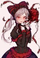 artist:hplay_(kyoshinou) character:shalltear_bloodfallen copyright:madhouse copyright:overlord_(maruyama) general::d general:black_dress general:blood general:blurry general:blush general:bow general:depth_of_field general:dress general:fang_(fangs) general:frills general:fringe general:girl general:gloves general:goth-loli general:hair_bow general:large_bow general:lolita_fashion general:lolita_hairband general:long_hair general:long_sleeves general:looking_at_viewer general:open_mouth general:payot general:ponytail general:red_eyes general:silver_hair general:single general:smile general:standing general:striped general:tall_image general:tsurime general:vampire general:white_gloves tagme technical:grabber // 768x1102 // 663.7KB