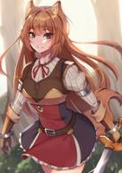 character:raphtalia copyright:tate_no_yuusha_no_nariagari general:1girls general:animal_ears general:animal_humanoid general:armor general:auburn_hair general:belt general:big_breasts general:breast_armor general:breasts general:brown_hair general:female general:green_eyes general:holding general:holding_book general:holding_object general:lipstick general:long_hair general:looking_at_viewer general:medium_hair general:raccoon_ears general:raccoon_girl general:raccoon_tail general:sand general:smile general:solo general:sword general:thighs technical:grabber // 3534x5000 // 9.5MB