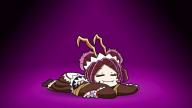 character:entoma_vasilissa_zeta copyright:overlord_(maruyama) general:1girl general:antenna general:chibi general:eyes_closed general:insect_girl general:kimono general:maid general:monster_girl general:on_ground general:purple_background general:purple_hair general:simple_background general:sleeping tagme technical:grabber // 560x315 // 19.7KB