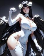 character:albedo copyright:overlord_(maruyama) general:big_breasts general:black_hair general:black_wings general:cleavage general:glowes general:horns general:large_ass general:long_hair general:succubus general:thick_thighs general:thigh_cutout general:tight_clothing general:white_dress general:wings general:yellow_eyes meta:ai_generated meta:tagme technical:grabber // 1232x1536 // 2.7MB