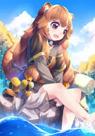 artist:kyouko_kasa character:raphtalia copyright:tate_no_yuusha_no_nariagari general:1girl general::d general:animal_ear_fluff general:animal_ears general:barefoot general:blue_sky general:brown_hair general:child general:cloud general:cuffs general:day general:dress general:long_hair general:long_sleeves general:neck general:open_mouth general:outdoors general:raccoon_ears general:raccoon_girl general:raccoon_tail general:red_eyes general:rock general:short_dress general:sidelocks general:sitting general:sitting_on_rock general:sky general:smile general:solo general:splashing general:tail general:tree general:water meta:commentary_request meta:highres technical:grabber // 1000x1419 // 864.8KB