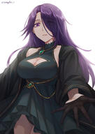 artist:senegalus_c character:aurora_(kage_no_jitsuryokusha_ni_naritakute!) copyright:kage_no_jitsuryokusha_ni_naritakute! general:1girl general:black_dress general:black_gloves general:breasts general:cleavage_cutout general:clothing_cutout general:dress general:eyes_visible_through_hair general:gloves general:hair_over_one_eye general:jewelry general:large_breasts general:lips general:long_hair general:long_sleeves general:looking_at_viewer general:mole general:mole_under_mouth general:necklace general:pink_lips general:purple_eyes general:purple_hair general:reaching general:reaching_towards_viewer general:simple_background general:solo general:twitter_username general:white_background meta:absurdres meta:commentary_request meta:highres technical:grabber // 2480x3508 // 2.4MB