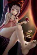 artist:dkoro character:shalltear_bloodfallen copyright:overlord_(maruyama) general:1girl general:bare_shoulders general:barefoot general:bed general:cup general:eyebrows general:fangs general:feet general:female general:flower general:flower_pot general:hair_ornament general:hair_ribbon general:holding general:holding_cup general:long_hair general:looking_at_viewer general:nightgown general:nipples general:on_bed general:pale_skin general:pettanko general:ponytail general:red_eyes general:ribbon general:silver_hair general:sitting general:sitting_on_bed general:slit_pupils general:soles general:solo general:thighs general:tied_hair general:toe_scrunch general:toes general:vampire tagme technical:grabber // 676x1000 // 527.7KB