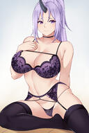 artist:aslindsamure character:shion_(tensei_shitara_slime_datta_ken) copyright:tensei_shitara_slime_datta_ken general:horns general:lingerie general:pantsu general:thighhighs technical:grabber // 3000x4500 // 1.7MB