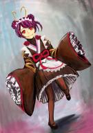 character:entoma_vasilissa_zeta copyright:overlord_(maruyama) general:1girl general:antennae general:apron general:double_bun general:fang general:frills general:hair_bun general:japanese_clothes general:kimono general:long_skirt general:long_sleeves general:maid general:maid_apron general:maid_headdress general:mary_janes general:purple_hair general:red_eyes general:ribbon general:shoes general:skirt general:sleeves_past_wrists general:solo metadata:artist_request metadata:highres tagme technical:grabber // 900x1273 // 320.3KB