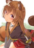 artist:mamedenkyuu_(berun) character:raphtalia copyright:tate_no_yuusha_no_nariagari general:1girl general:animal_ear_fluff general:animal_ears general:blush general:brown_hair general:collar general:collarbone general:dress general:long_hair general:long_sleeves general:looking_at_viewer general:purple_eyes general:raccoon_ears general:raccoon_girl general:raccoon_tail general:sitting general:smile general:solo general:sword general:tail general:wariza general:weapon meta:commentary_request technical:grabber // 630x882 // 471.9KB