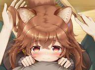 artist:psyche3313 character:raphtalia copyright:tate_no_yuusha_no_nariagari general:animal_ear_fluff general:animal_ears general:blush general:brown_eyes general:brown_hair general:brushing_hair general:child general:from_above general:hair_brush general:kneeling general:long_hair general:looking_at_viewer general:looking_up general:pants general:pov general:raccoon_ears general:raccoon_tail general:shirt general:shirt_grab general:smile general:tail technical:grabber // 1044x773 // 513.4KB